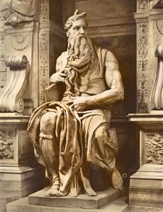 Tomba di Papa Giulio II 1453-1513 (dettaglio) di Mosè, 1513-16